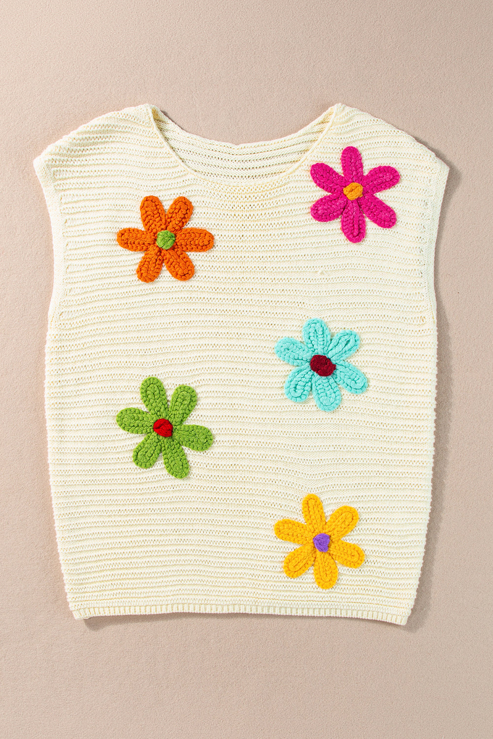 Flower Crochet Knitted Top