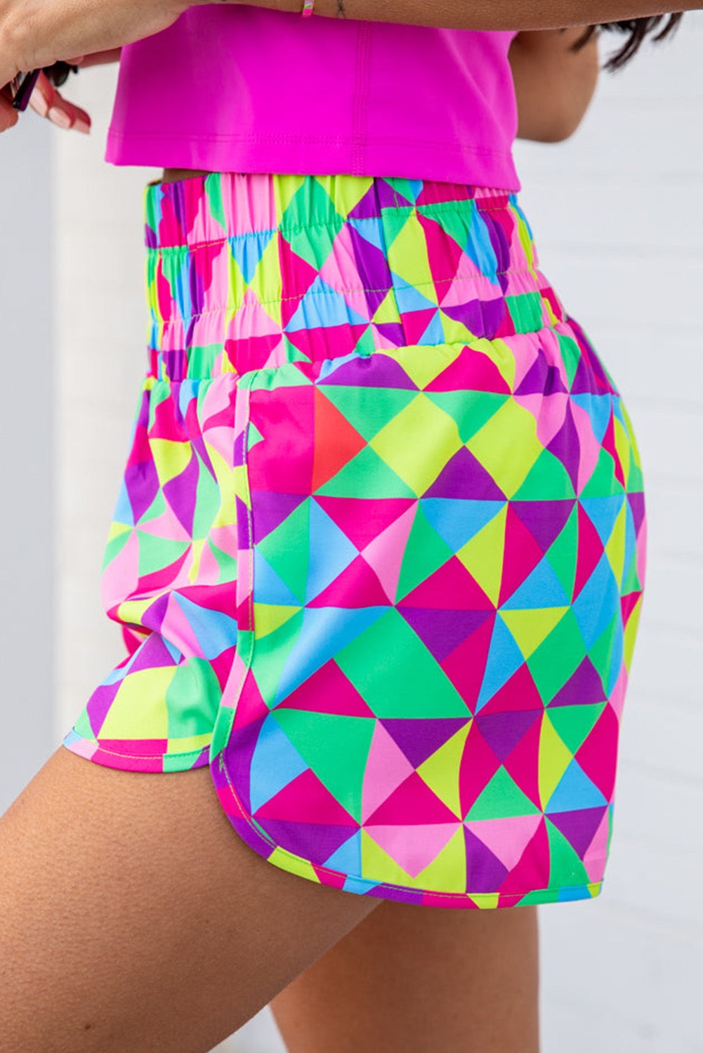 Geometric Multicolor Shorts