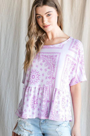 Summer Dreams Purple Babydoll Top