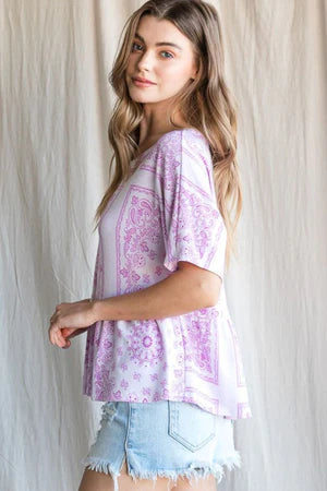 Summer Dreams Purple Babydoll Top